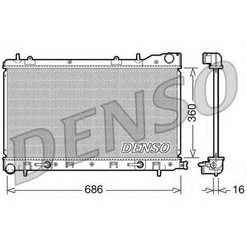 DRM36001  DENSO - Радіатор охолодження