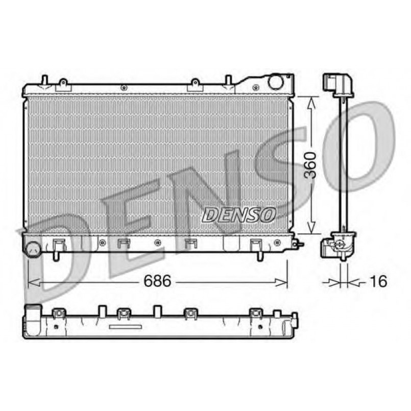 DRM36004  DENSO - Радіатор охолодження