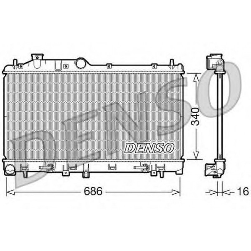 DRM36008  DENSO - Радіатор охолодження