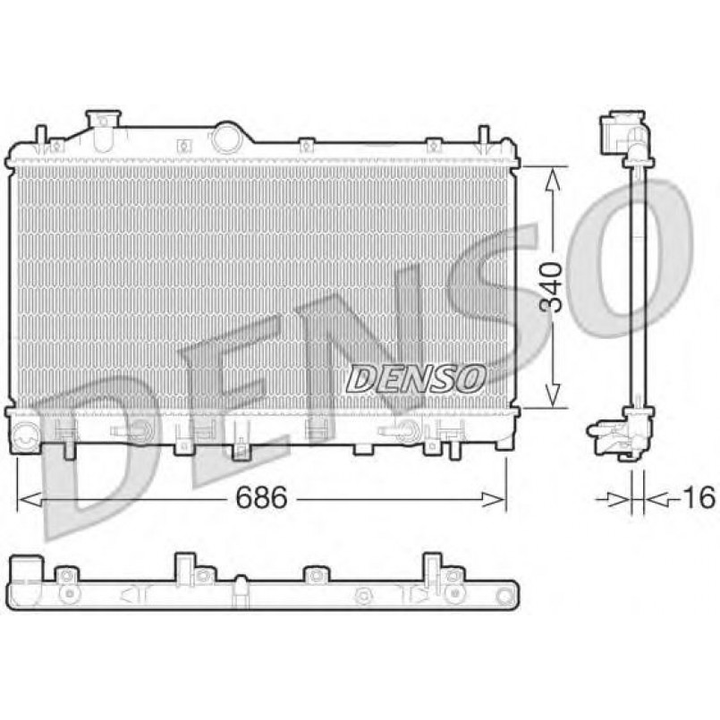 DRM36015  DENSO - Радіатор охолодження