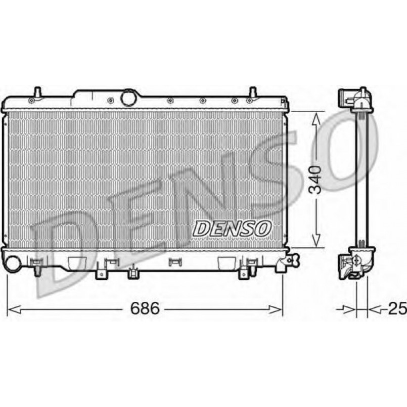 DRM36019  DENSO - Радіатор охолодження