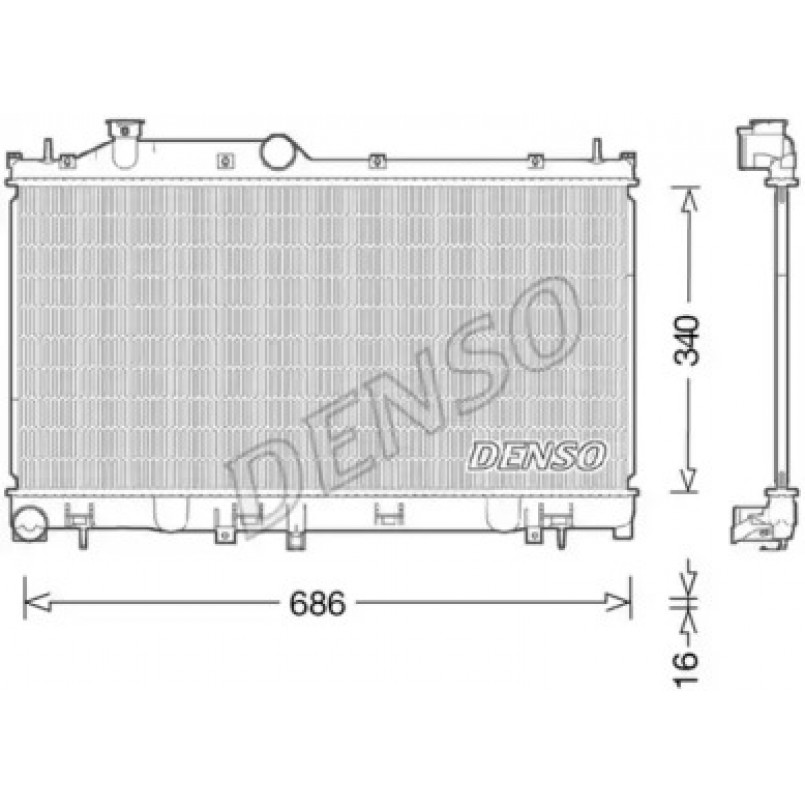 DRM36021  DENSO - Радіатор охолодження