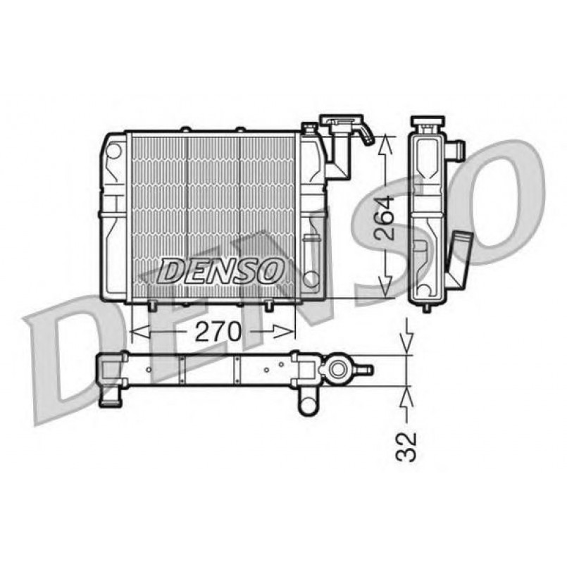 DRM99002  DENSO - Радіатор охолодження
