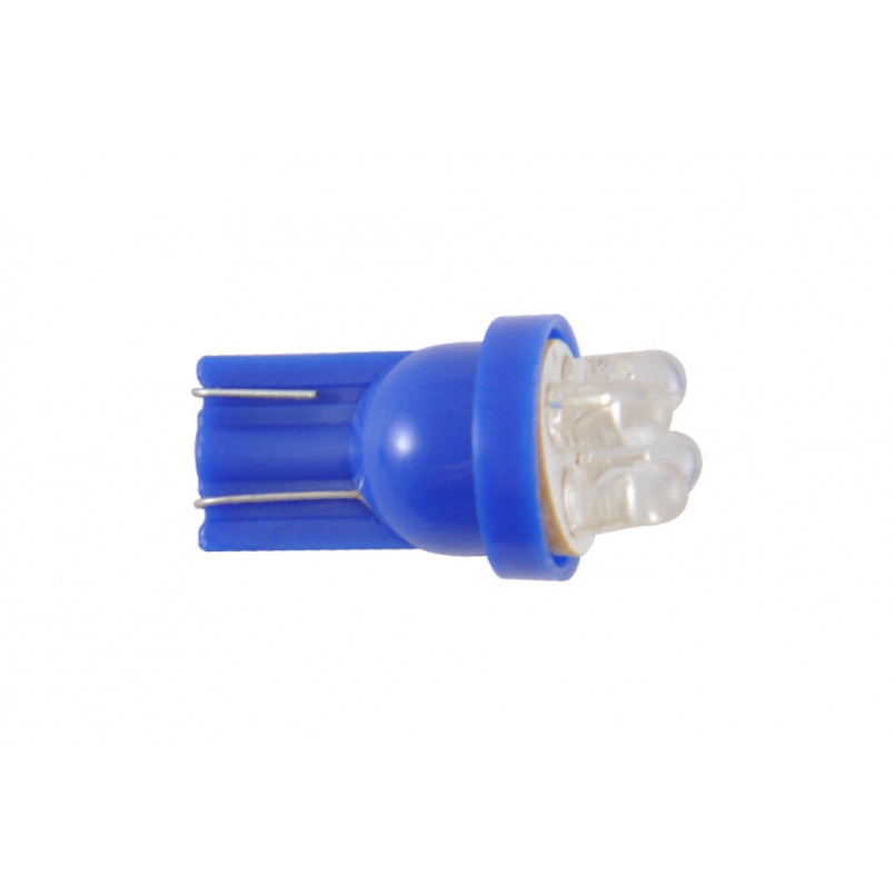 LED 12V T10 W2.1x9.5d 4leds blue 1шт. (10шт.) Поліетилен уп.