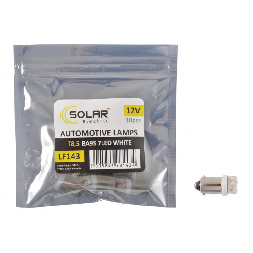 LED 12V T8.5 BA9s 7leds white 1шт. (10шт.) Поліетилен уп.