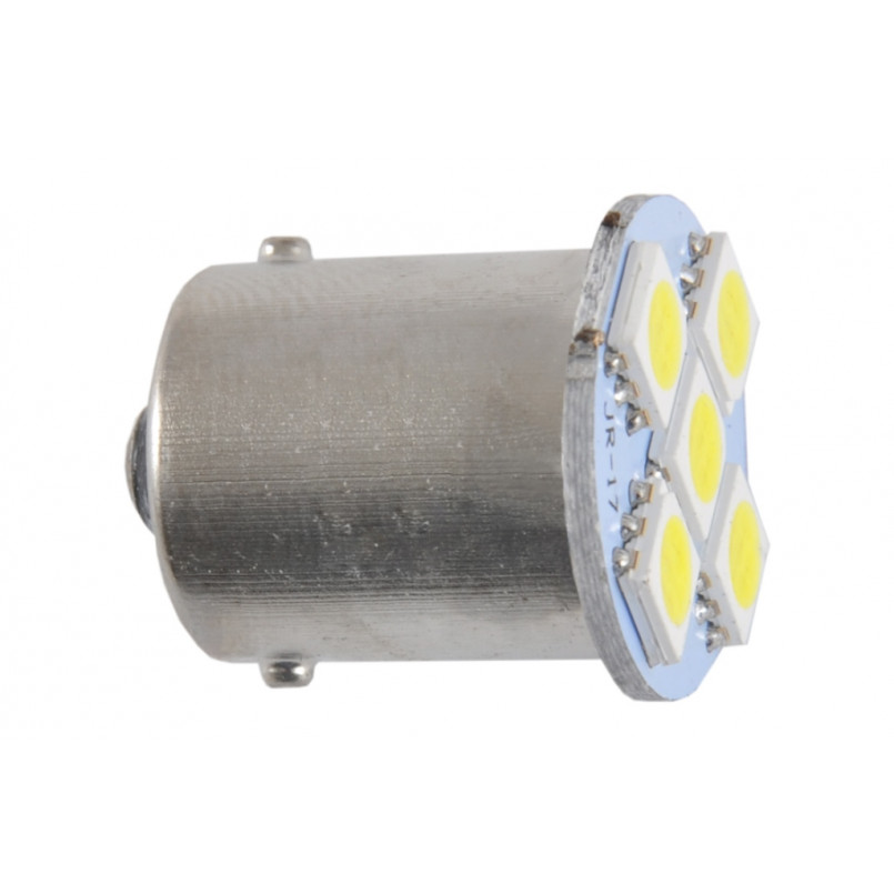 LED 12V G18.5 BA15s 5led 5050 white 1шт. (4шт.) Поліетилен уп.
