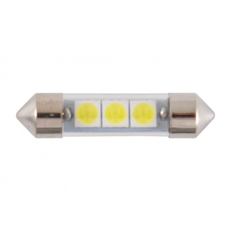 LED 12V SV8.5 T11x36 3led 5050 white 1шт. (10шт.) Поліетилен уп.