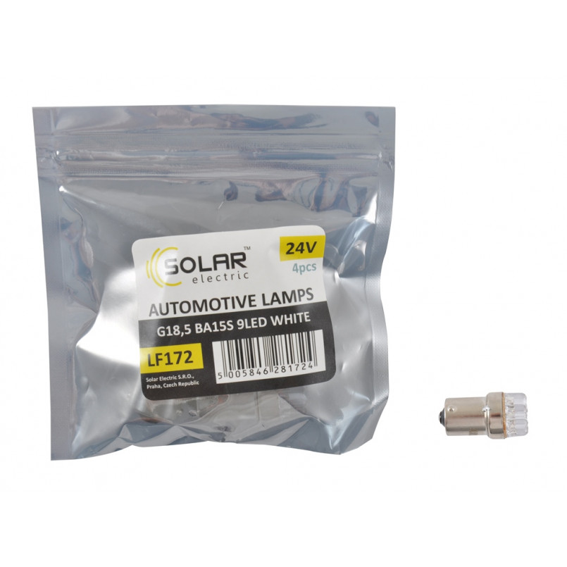 LED 24V G18.5 BA15s 9leds white 1шт. (10шт.) Поліетилен уп.