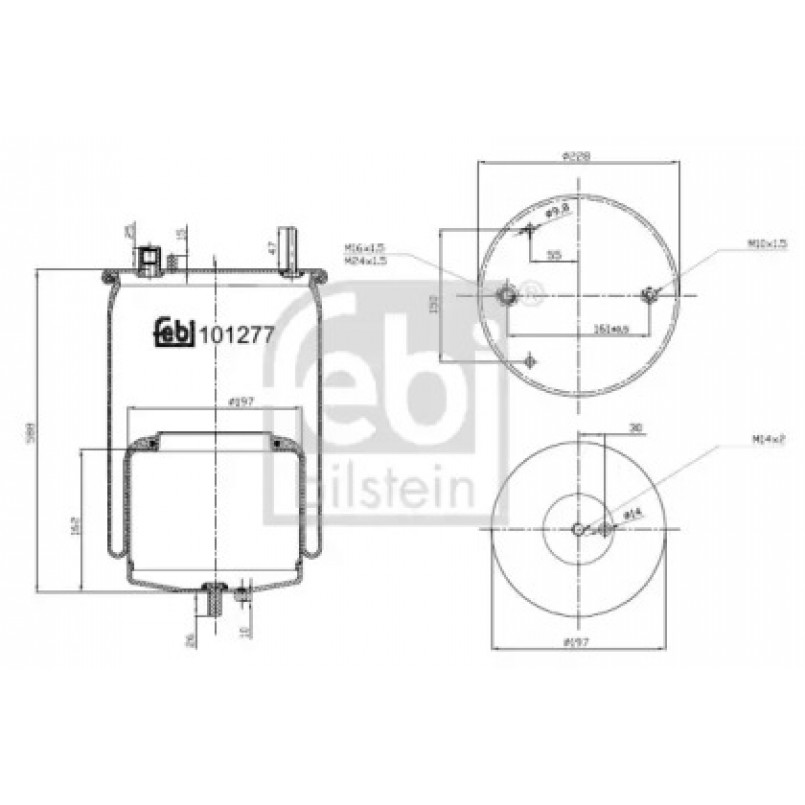 101277  FEBI - Пневмоподушка