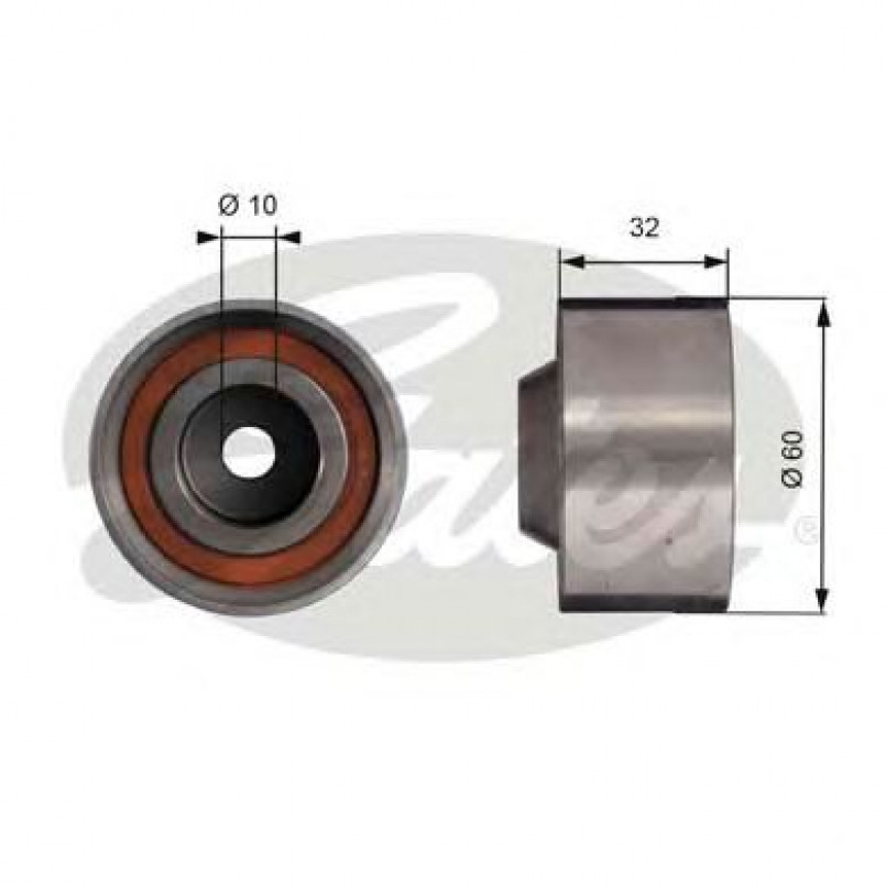 T42017 (7786-21110)  Обвідний ролик ременя ГРМ GATES POWERGRIP IDLER