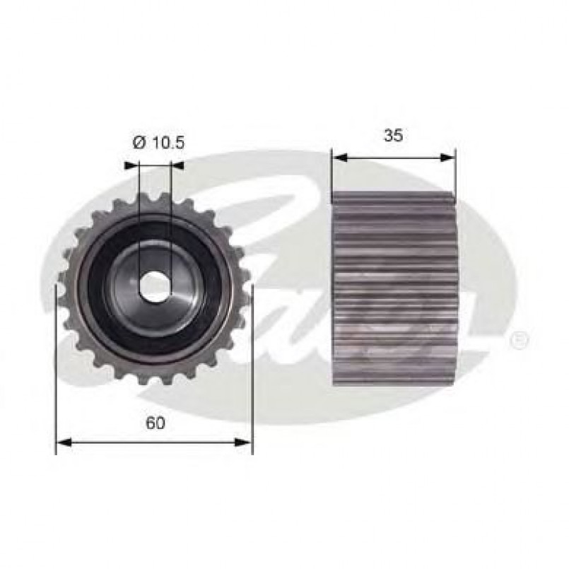 T42024 (7786-21117)  Обвідний ролик ременя ГРМ GATES PG SPROCKET