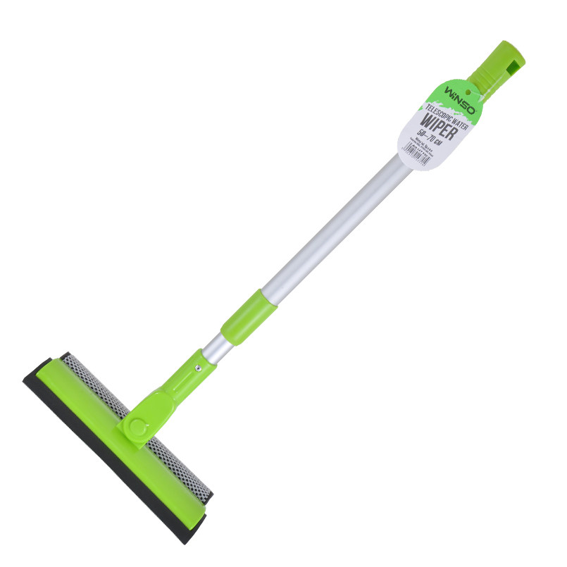 Стягачка води з губкою, ручка телескопічна алюмінєва 50-70см., довжина 21см (12 шт/ящ) WINSO