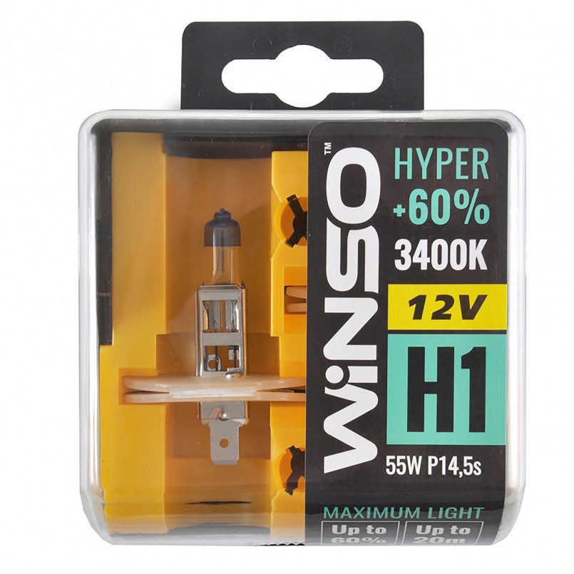 12V H1 HYPER +60% 55W P14.5s SET WINSO