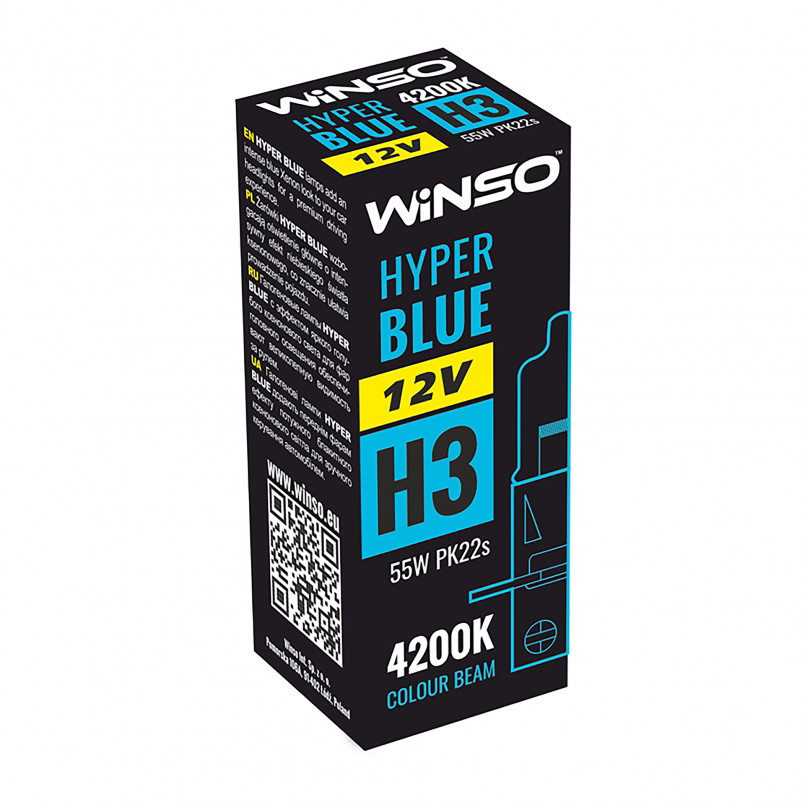 12V H3 HYPER BLUE 4200K 55W PK22s WINSO