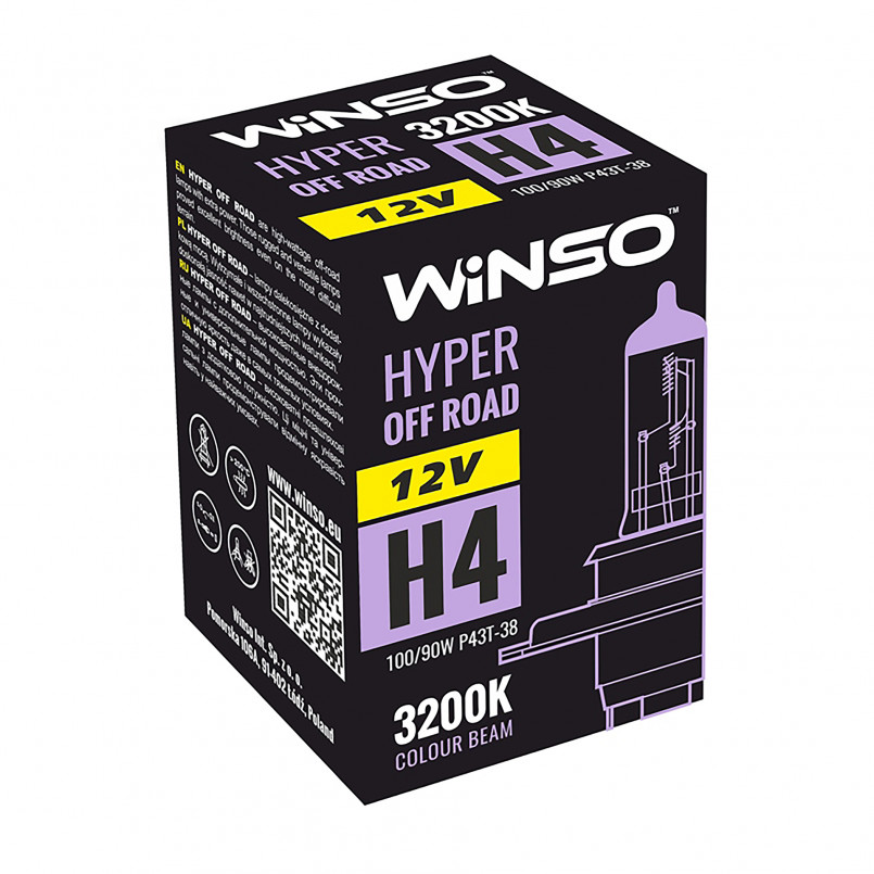 12V H4 HYPER OFF ROAD 100/90W P43t-38 WINSO