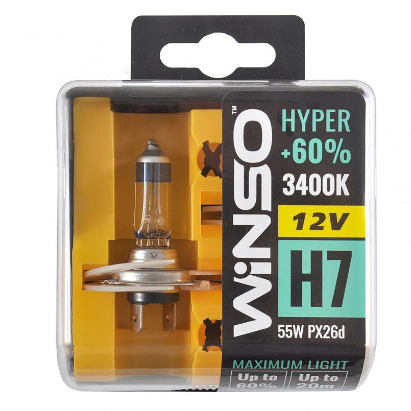 12V H7 HYPER +60% 55W PX26d SET WINSO