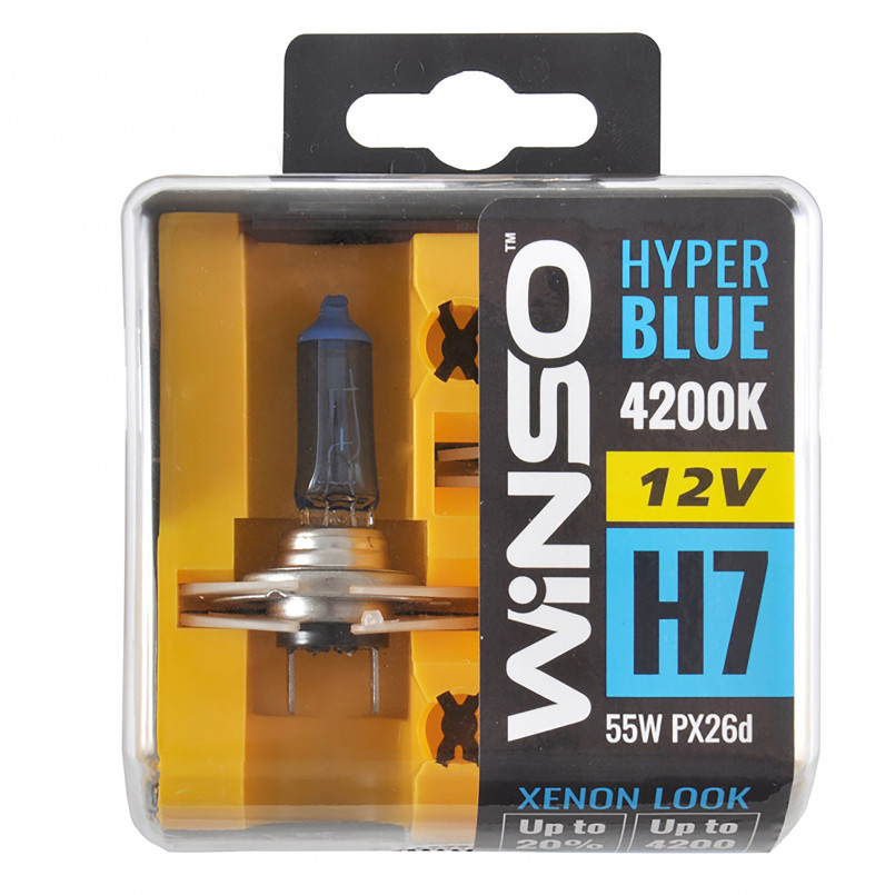 12V H7 HYPER BLUE 4200K 55W PX26d SET WINSO