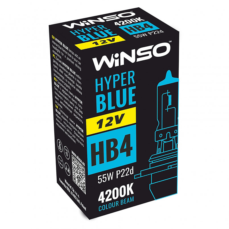 12V HB4 HYPER BLUE 4200K 55W P22d WINSO