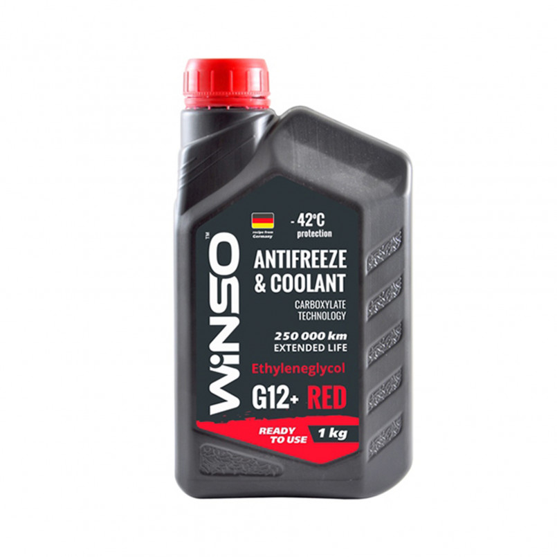 ANTIFREEZE WINSO RED G12+ (червоний) Антифриз готовий до використання 1kg (15шт/ящ)