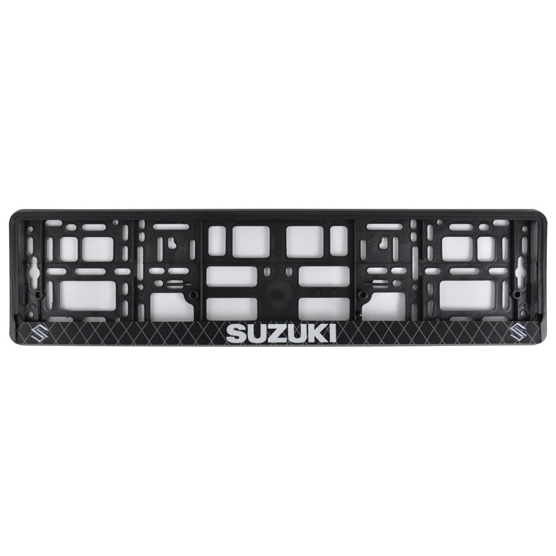 Рамка Сarlife кольоровий друк, Suzuki біло-чорна