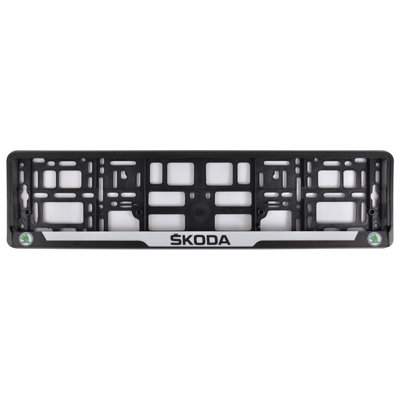Рамка Сarlife кольоровий друк, Skoda чорна-біла