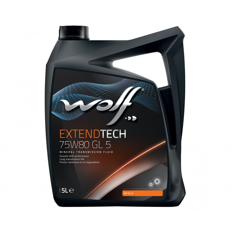 Трансмісійна олива WOLF EXTENDTECH 75W80 GL 5  5л.