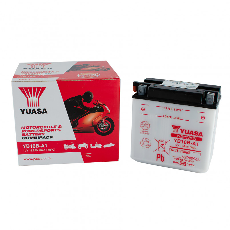 Акумулятор МОТО YB16B-A1(CP) Yuasa 12V 16,8Ah 207A
