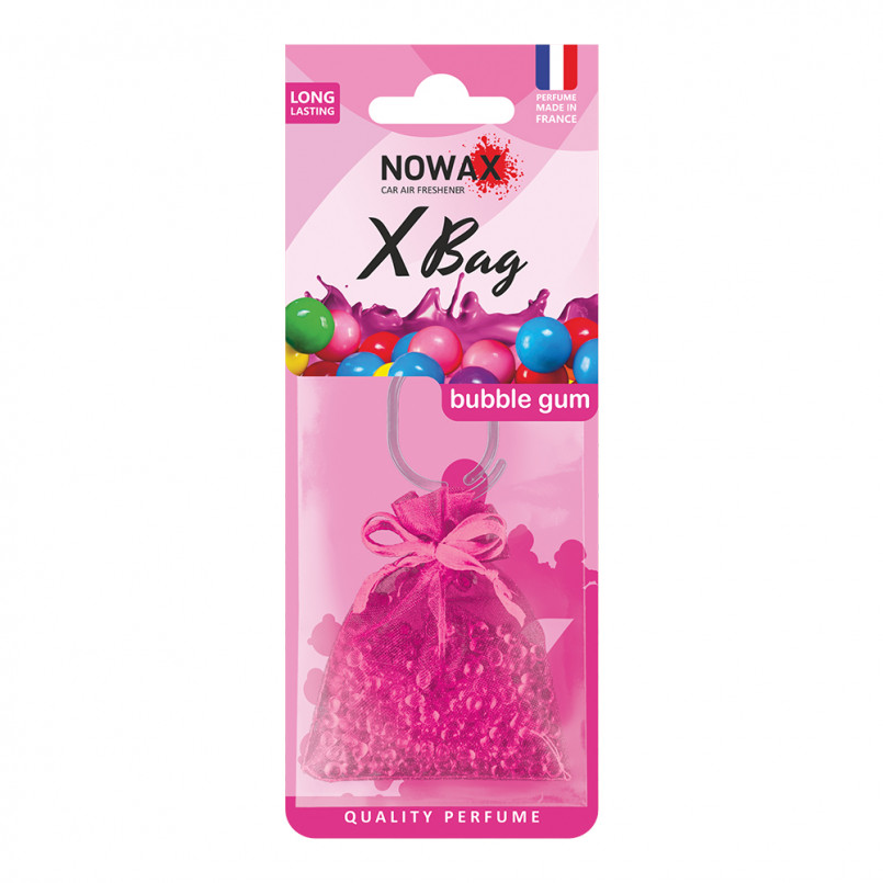 NOWAX Автомобільний ароматизатор повітря полімерний Nowax X Bag - Bubble Gum (20шт/ящ)