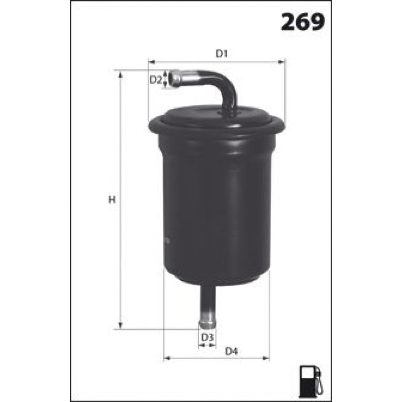 ELE6088 Фільтр палива (Mecafilter) ( аналогWF8422/KL523)