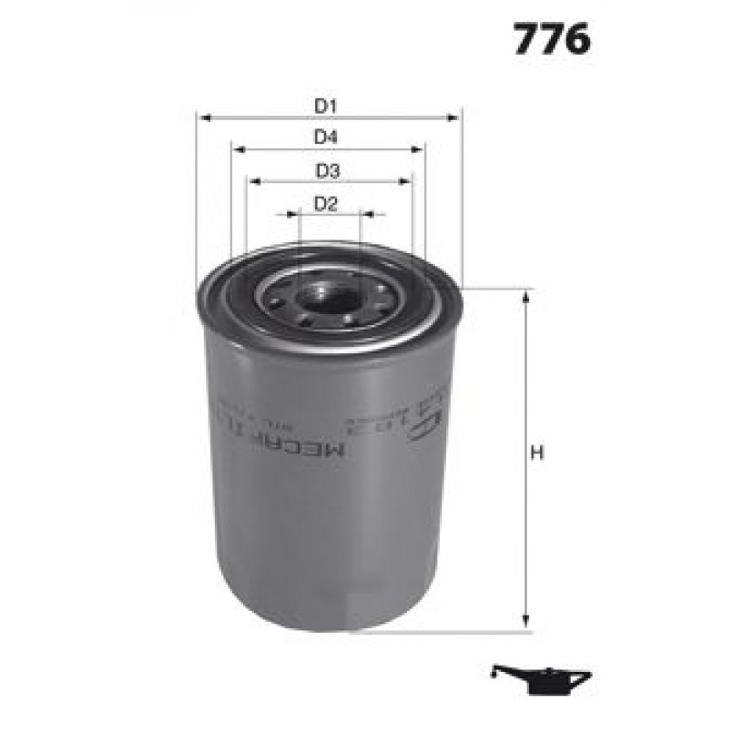 ELH4308 Фільтр оливи ( аналогWL7310/)