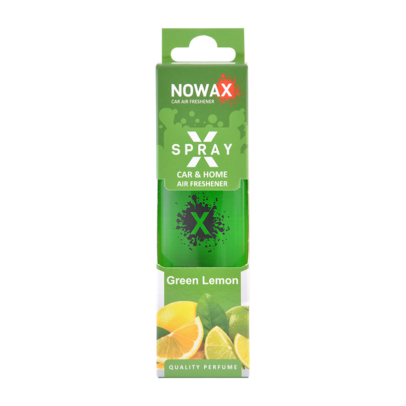 NOWAX Ароматизатор повітря з розпилювачем в коробці NOWAX серія “X Spray“ - Green lemon