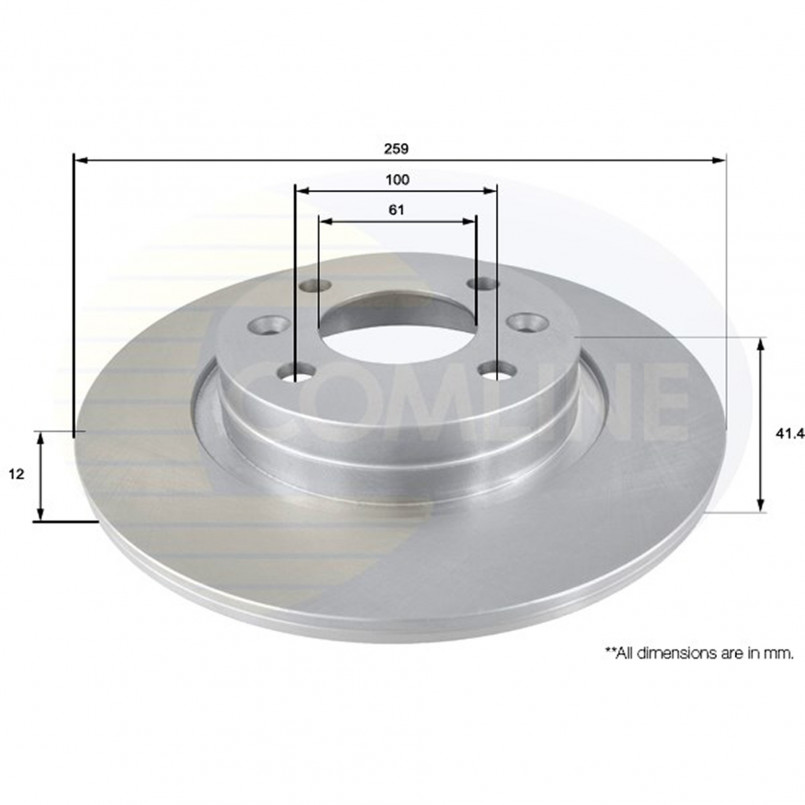 ADC2709  Comline - Диск гальмівний з покриттям