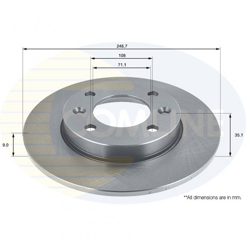 ADC1531 Comline - Диск гальмівний з покриттям