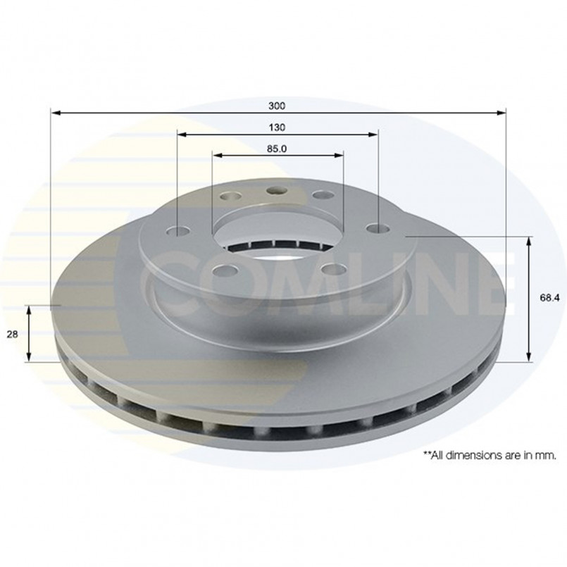 ADC1640V Comline - Диск гальмівний вентильований з покриттям