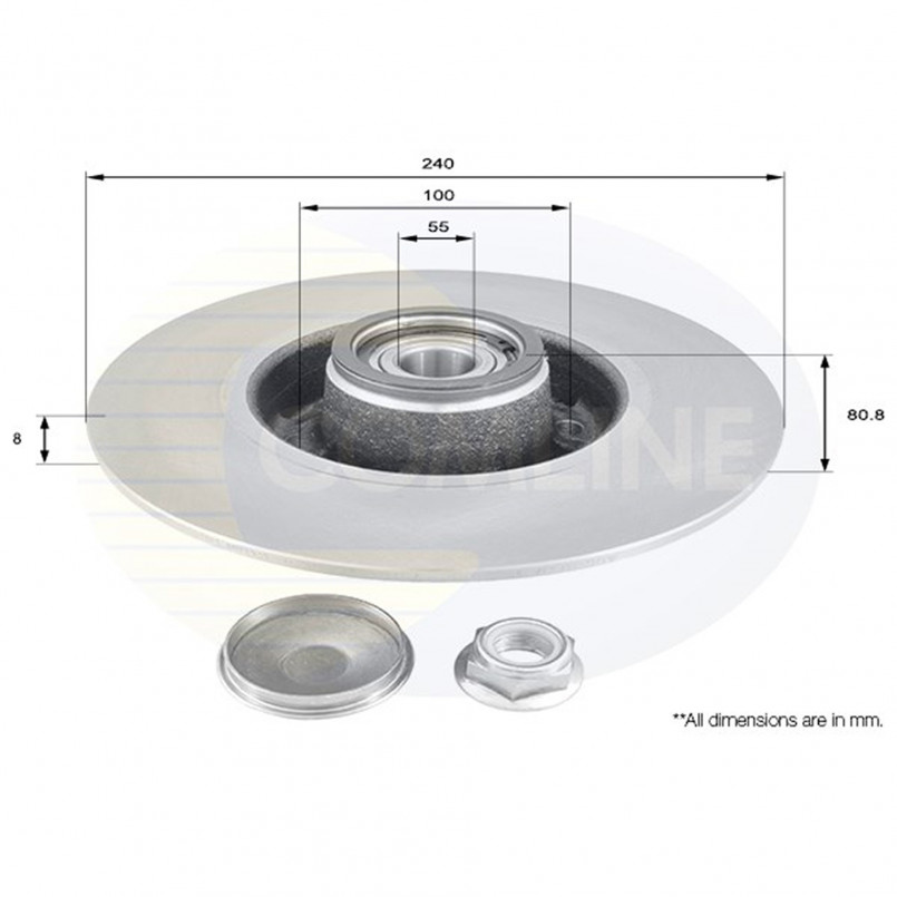 ADC3010 Comline - Диск гальмівний з покриттям