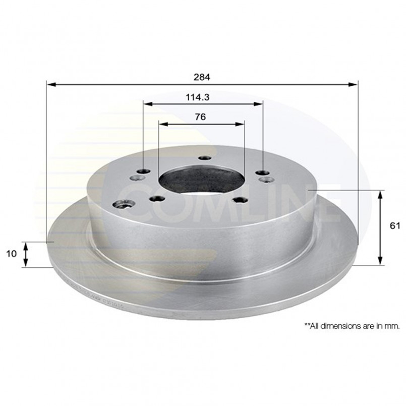 ADC1036 Comline - Диск гальмівний з покриттям