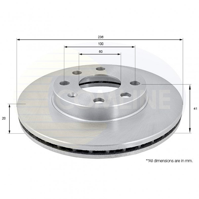 ADC1008V Comline - Диск гальмівний вентильований