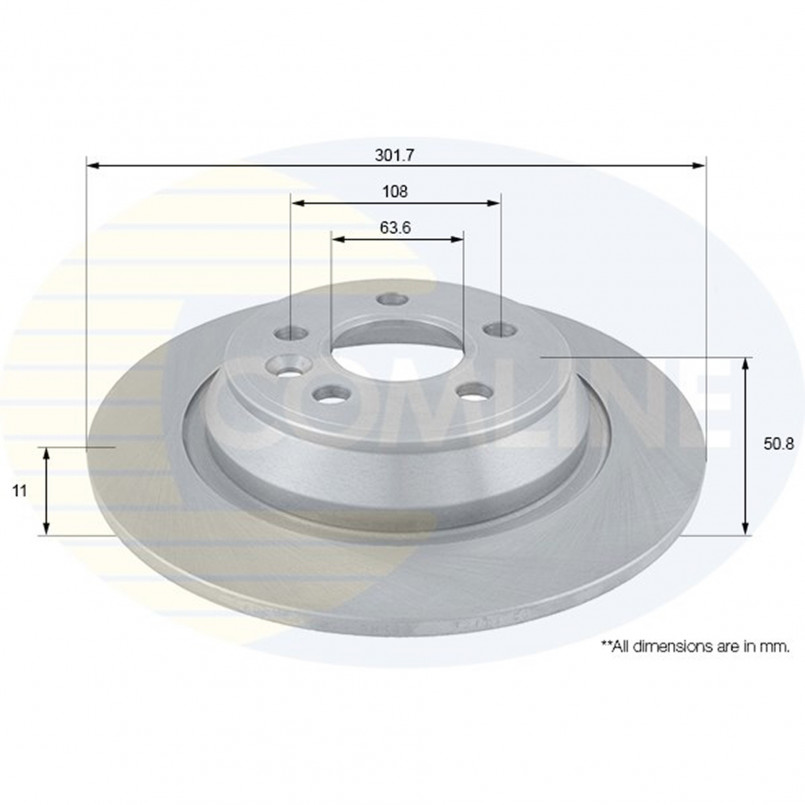 ADC1240 Comline - Диск гальмівний з покриттям