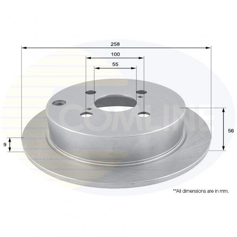 ADC01115 Comline - Диск гальмівний з покриттям
