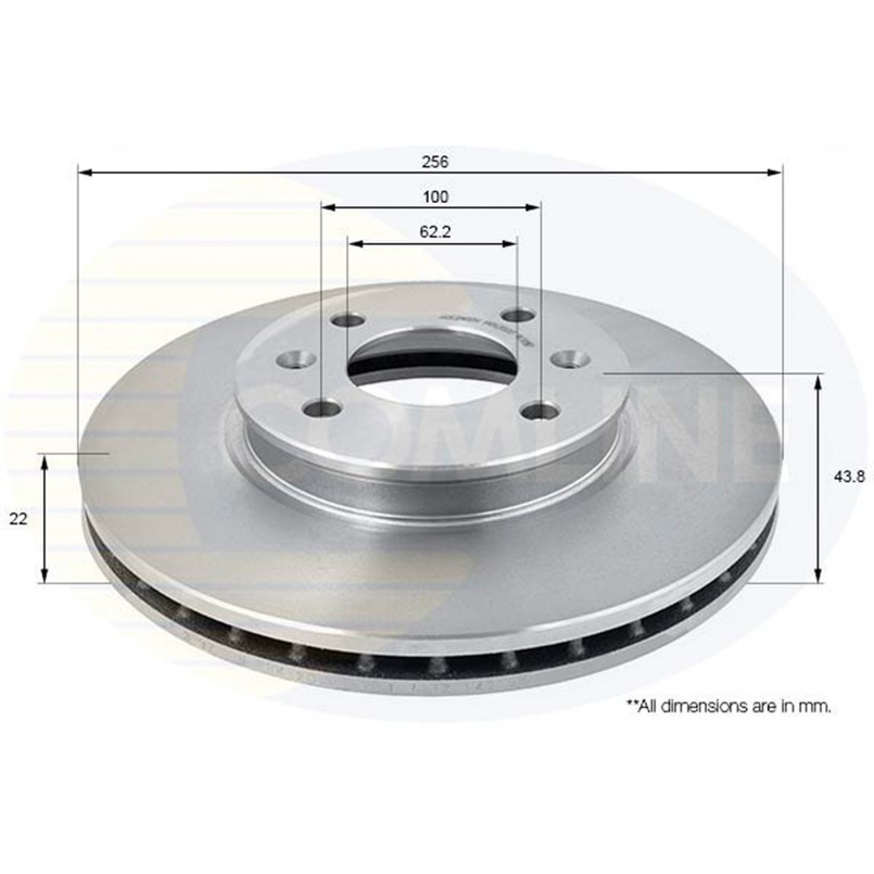ADC2408V Comline - Диск гальмівний вентильований