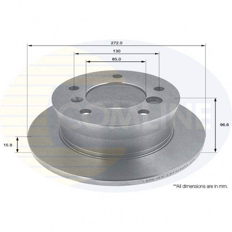 ADC1609 Comline - Диск гальмівний з покриттям