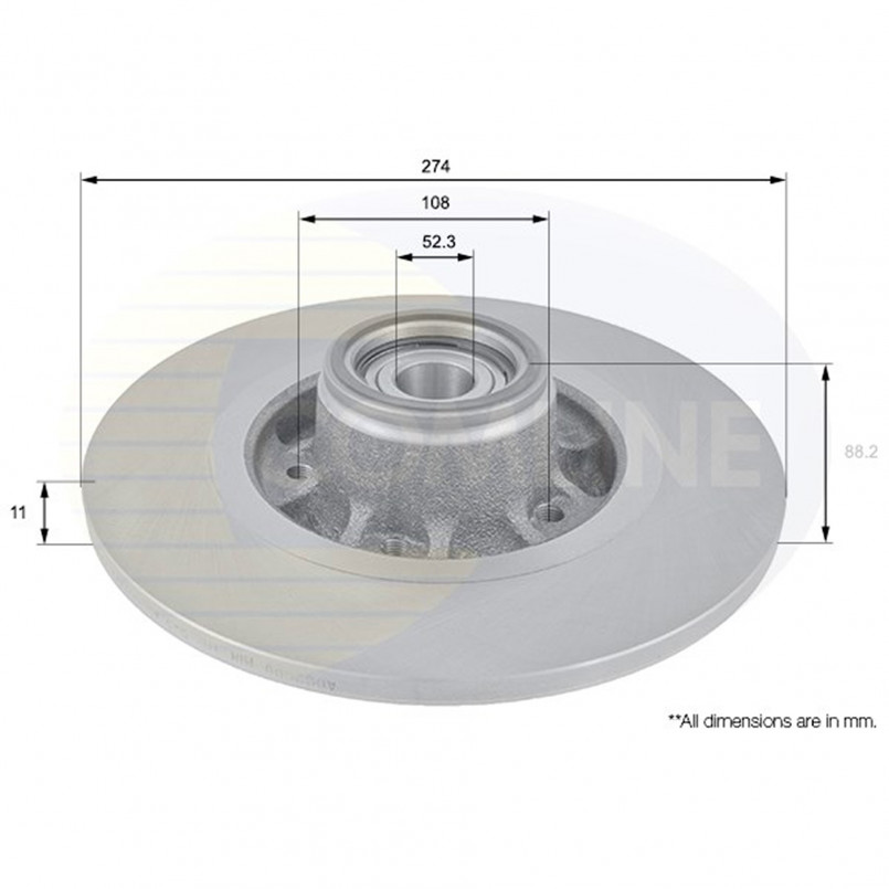 ADC3009 Comline - Диск гальмівний з покриттям