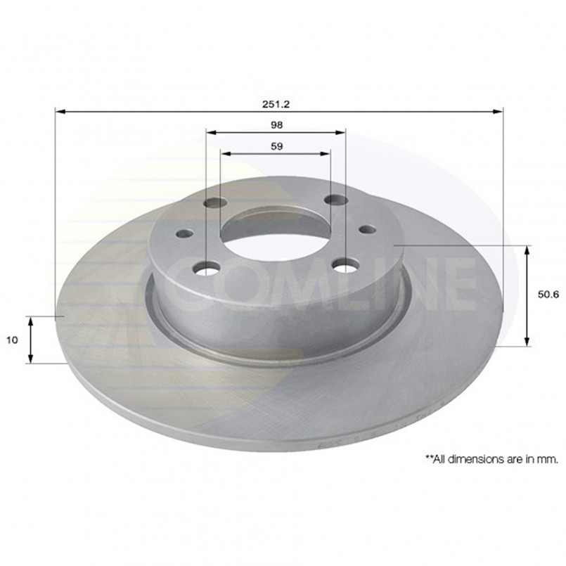 ADC1809 Comline - Диск гальмівний з покриттям