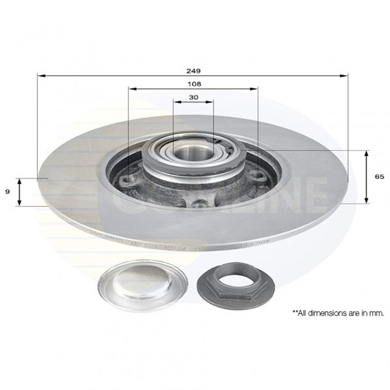 ADC3002 Comline - Диск гальмівний з покриттям