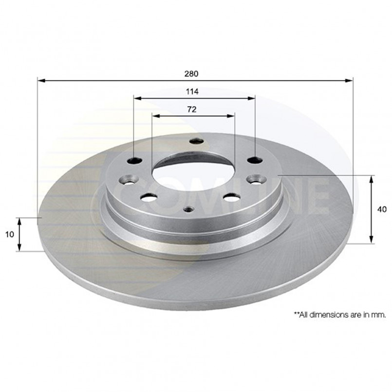 ADC0450 Comline - Диск гальмівний з покриттям