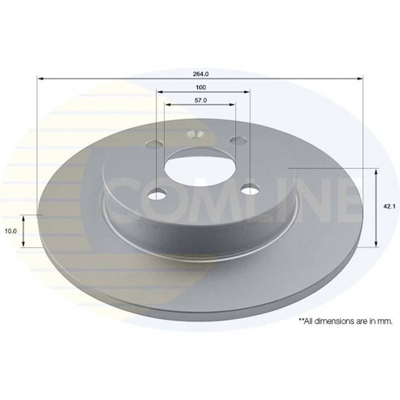 ADC1133 Comline - Диск гальмівний з покриттям