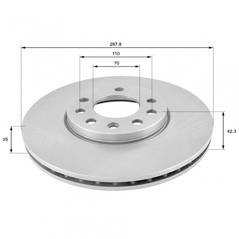 ADC1107V Comline - Диск гальмівний вентильований