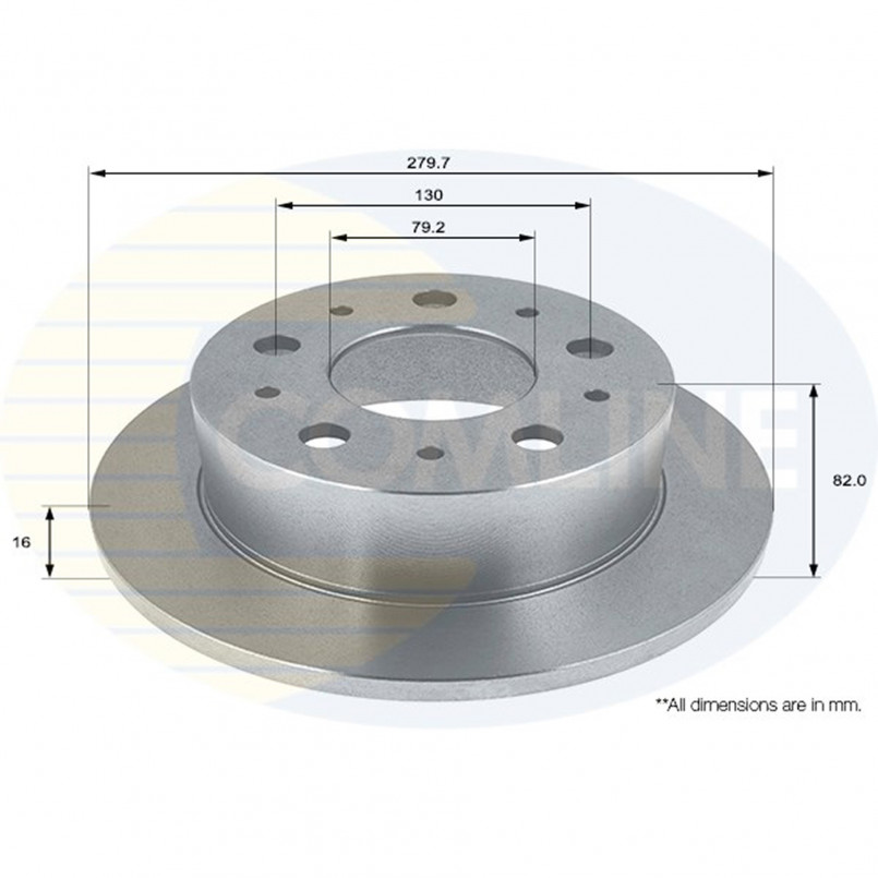 ADC1564 Comline - Диск гальмівний з покриттям