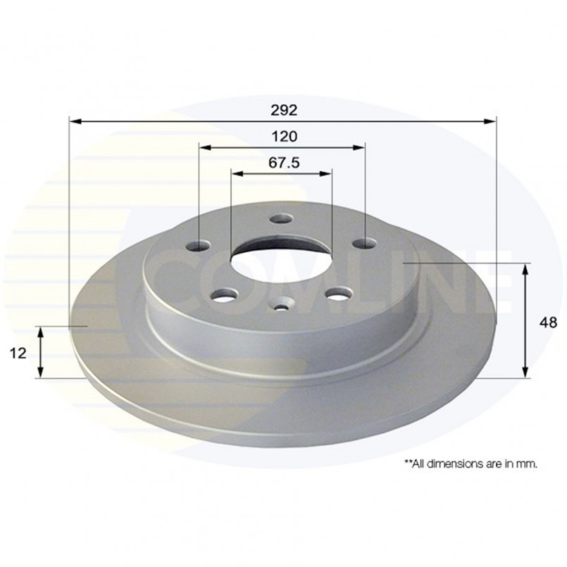 ADC1145 Comline - Диск гальмівний з покриттям
