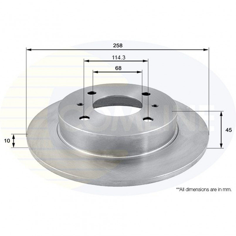 ADC0217 Comline - Диск гальмівний з покриттям